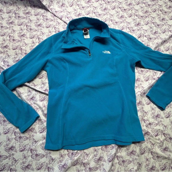 The North Face Women's Blue Quarter-Zip Fleece - Picture 1 of 2